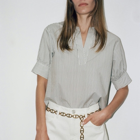 Frame Denim Tops - FRAME V-Neck Popover Top – XS